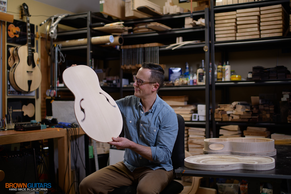 Tad Brown in his workshop