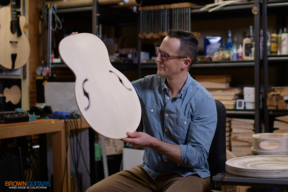 Tad Brown in his workshop
