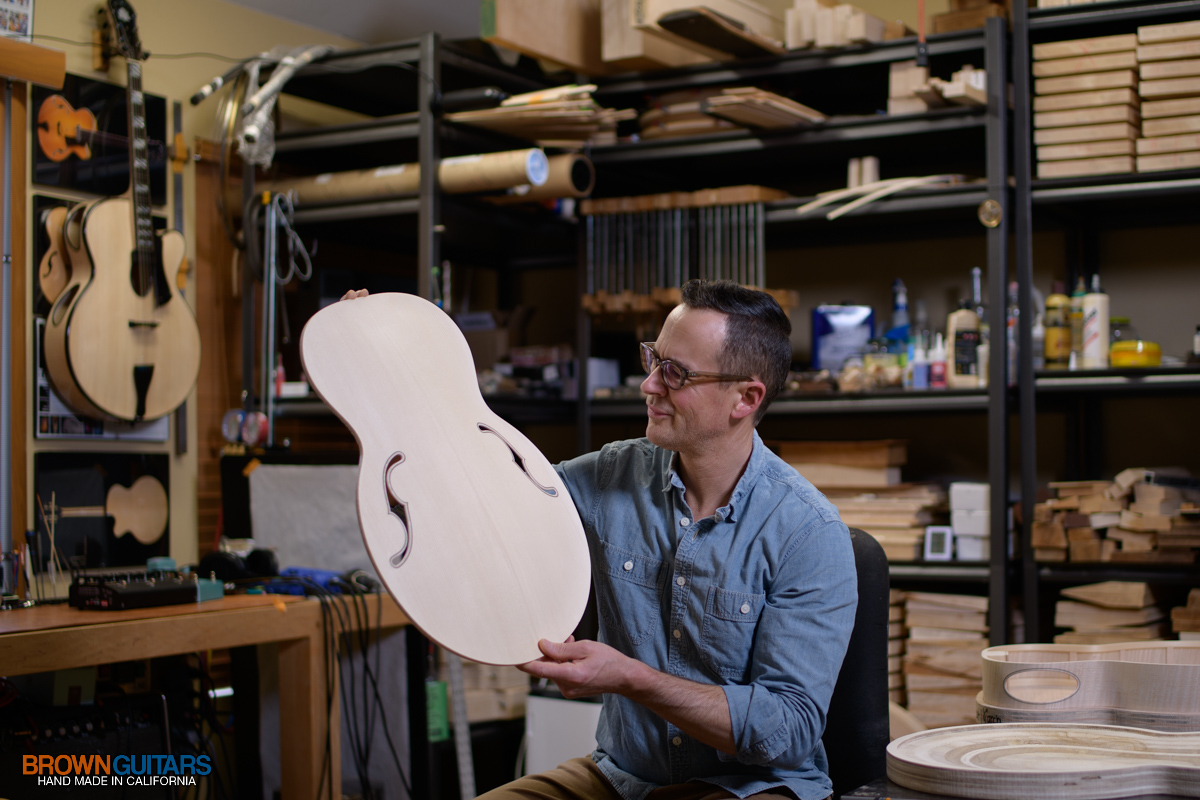 Tad Brown working in his workshop